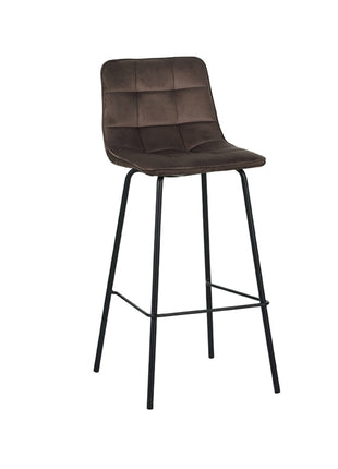 LABEL51 Barkruk Bistro - Taupe - Fluweel