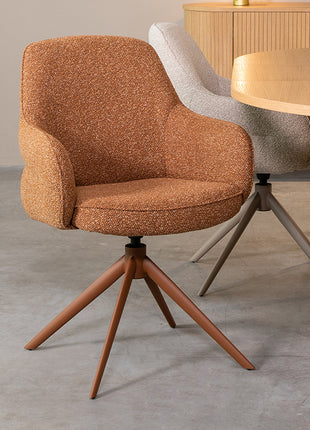 LABEL51 Eetkamerstoel Bern - Coral - Boucle - Coral Metalen Frame