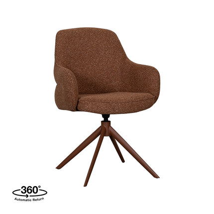 LABEL51 Eetkamerstoel Bern - Coral - Boucle - Coral Metalen Frame