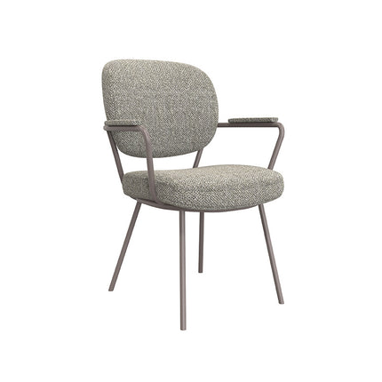 LABEL51 Eetkamerstoel Lausanne - Mushroom - Royal Boucle - Brons Metalen Frame