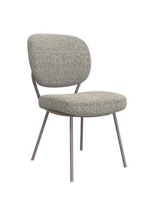 LABEL51 Eetkamerstoel Singapore - Mushroom - Boucle - Brons Metalen Frame