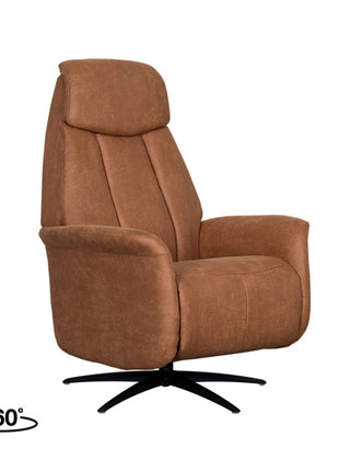 LABEL51 Fauteuil Oslo - Cognac - Kunstleder - 1-Motorig