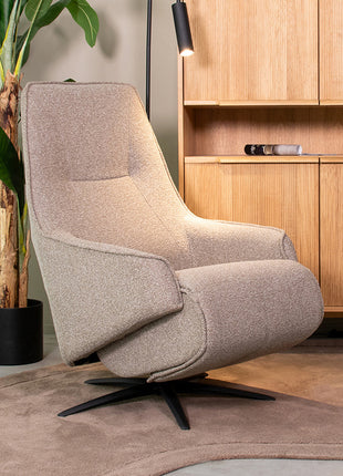 LABEL51 Fauteuil Odense - Mushroom - Boucle - 2-Motorig