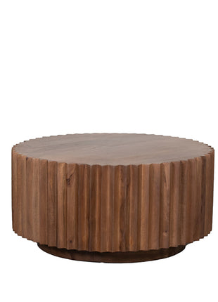 LABEL51 Salontafel Novan - Nature Smooth - Mangohout - 70 cm - Rond