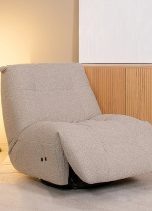 LABEL51 Fauteuil Relax and Recharge - Naturel - Boucle - Met Accu