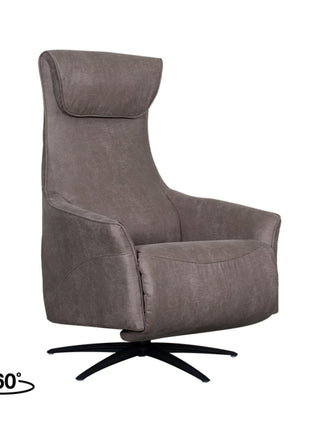 LABEL51 Fauteuil Lund - Taupe - Micro Suede