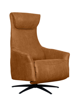 LABEL51 Fauteuil Lund - Cognac - Micro Suede - 2-Motorig - Met Massagefunctie