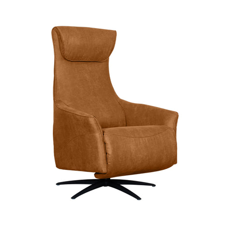 LABEL51 Fauteuil Lund - Cognac - Micro Suede - 2-Motorig - Met Massagefunctie