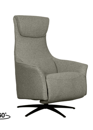 LABEL51 Fauteuil Lund - Mushroom - Royal Boucle - 2-Motorig - Met Massagefunctie