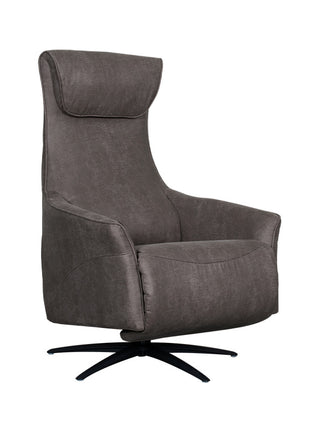 LABEL51 Fauteuil Lund - Antraciet - Micro Suede - 2-Motorig - Met Massagefunctie