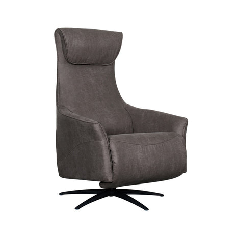 LABEL51 Fauteuil Lund - Antraciet - Micro Suede - 2-Motorig - Met Massagefunctie