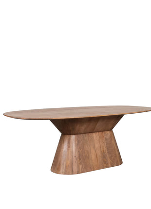 LABEL51 Eetkamertafel Jagger - Nature Smooth - Mangohout - 220 cm - Ovaal