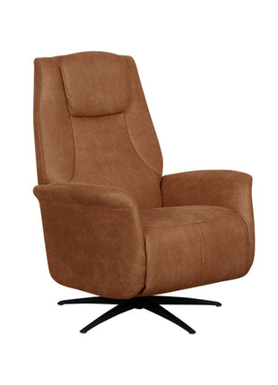 LABEL51 Fauteuil Stockholm - Cognac - Micro Suede - 1-Motorig