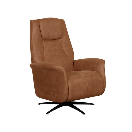 LABEL51 Fauteuil Stockholm - Cognac - Micro Suede - 1-Motorig
