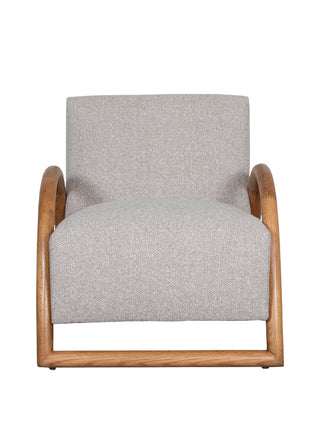 LABEL51 Fauteuil Viggo - Naturel - Royal Boucle - Naturel Houten Frame