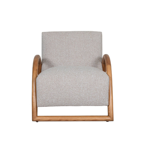 LABEL51 Fauteuil Viggo - Naturel - Royal Boucle - Naturel Houten Frame