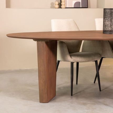 LABEL51 Eetkamertafel Wow - Nature Smooth - Mangohout - 240 cm