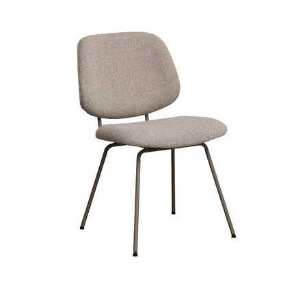 LABEL51 Eetkamerstoel Ravenna - Naturel - Royal Boucle - Taupe Metalen Frame