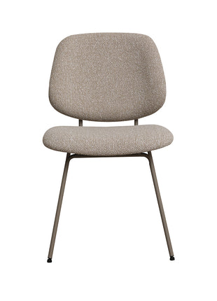 LABEL51 Eetkamerstoel Ravenna - Naturel - Royal Boucle - Taupe Metalen Frame