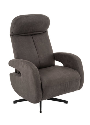 LABEL51 Fauteuil Esbjerg - Antraciet - Micro Suede - Manueel Verstelbaar