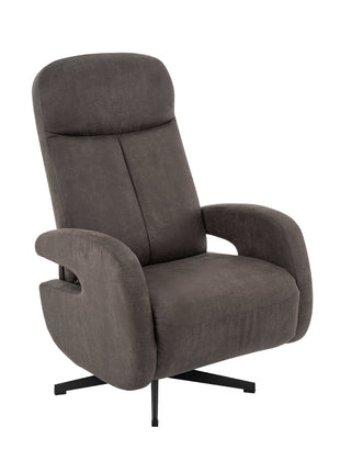 LABEL51 Fauteuil Esbjerg - Antraciet - Micro Suede - Manueel Verstelbaar