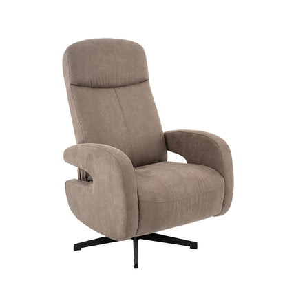 LABEL51 Fauteuil Esbjerg - Taupe - Micro Suede - Manueel Verstelbaar
