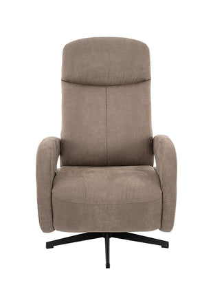LABEL51 Fauteuil Esbjerg - Taupe - Micro Suede - Manueel Verstelbaar