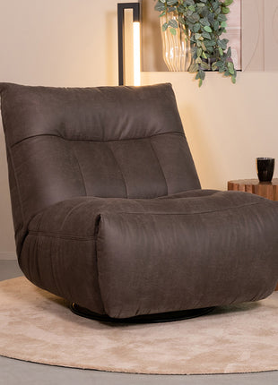 LABEL51 Fauteuil Powernap Station - Antraciet - Micro Suede - One Size