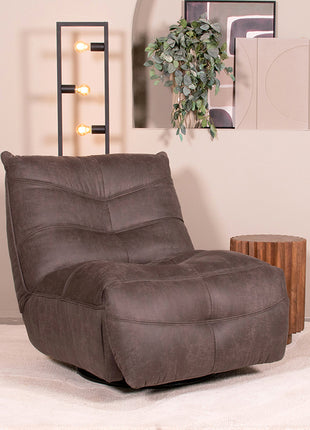 LABEL51 Fauteuil Powernap Station - Antraciet - Micro Suede - One Size