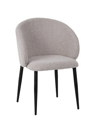 LABEL51 Eetkamerstoel Yuki - Naturel - Boucle - Taupe Metalen Frame