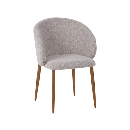 LABEL51 Eetkamerstoel Yuki - Naturel - Royal Boucle - Naturel Houtlook Frame