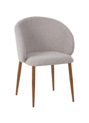 LABEL51 Eetkamerstoel Yuki - Naturel - Royal Boucle - Naturel Houtlook Frame
