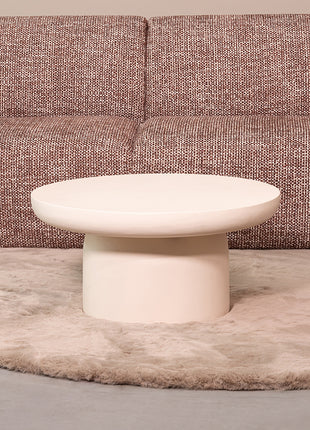 LABEL51 Salontafel Mavi - Soft Sand - Mangohout - 60 cm - Rond