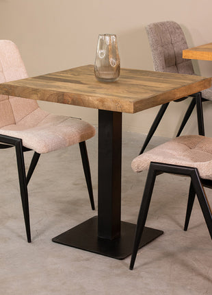 LABEL51 Eetkamertafel Tafelblad Straight Edge - Rough - Mangohout - 70 cm Straight