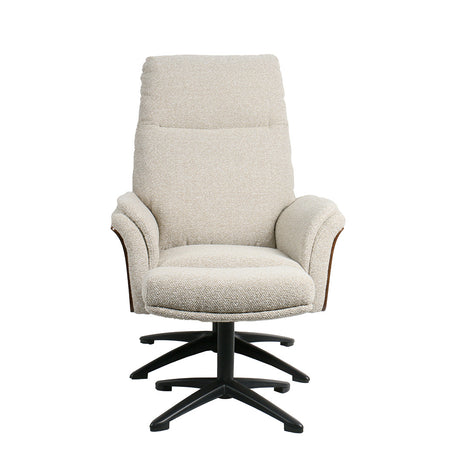 LABEL51 Fauteuil Zenza - Naturel - Royal Boucle - Incl. Hocker