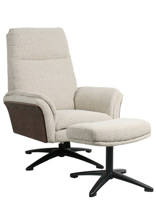 LABEL51 Fauteuil Zenza - Naturel - Royal Boucle - Incl. Hocker