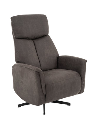 LABEL51 Fauteuil Aarhus - Antraciet - Micro Suede - 2-Motorig