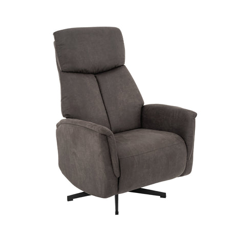 LABEL51 Fauteuil Aarhus - Antraciet - Micro Suede - 2-Motorig