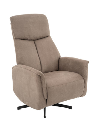LABEL51 Fauteuil Aarhus - Taupe - Micro Suede - 2-Motorig