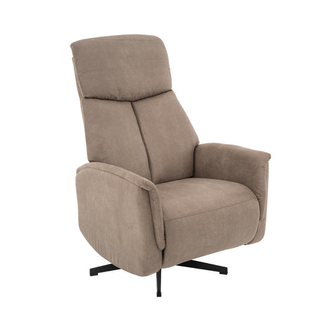 LABEL51 Fauteuil Aarhus - Taupe - Micro Suede - 2-Motorig