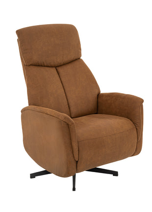 LABEL51 Fauteuil Aarhus - Cognac - Micro Suede - 2-Motorig