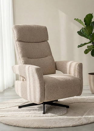 LABEL51 Fauteuil Tampere - Naturel - Royal Boucle - 2-Motorig