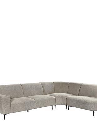 LABEL51 Hoekbank Mauro - Mushroom - Royal Boucle - Rechts Voorstaand
