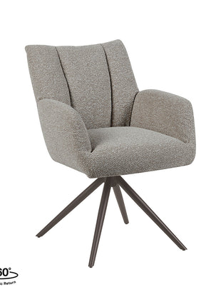 LABEL51 Eetkamerstoel Padua - Mushroom - Royal Boucle - Brons Metalen Frame