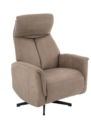 LABEL51 Fauteuil Helsinki - Taupe - Micro Suede - Manueel Verstelbaar