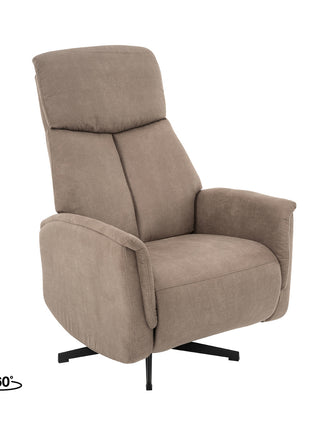 LABEL51 Fauteuil Helsinki - Taupe - Micro Suede - Manueel Verstelbaar
