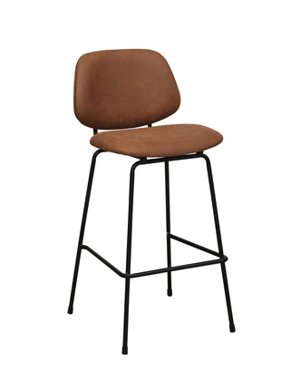 LABEL51 Barkruk Bello - Cognac - Micro Suede - Hoog
