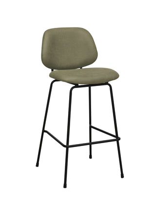 LABEL51 Barkruk Bello - Moss - Micro Suede - Hoog