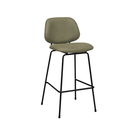 LABEL51 Barkruk Bello - Moss - Micro Suede - Hoog