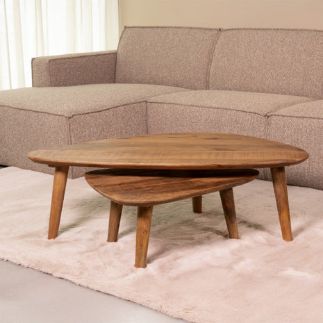 LABEL51 Salontafel Gregg - Nature Smooth - Mangohout - 110 cm